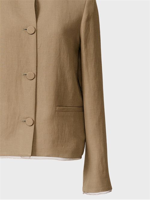 Giacca monopetto in lino e viscosa FABIANA FILIPPI | GCD276F608M1481275